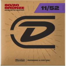 Струны для акустической гитары Dunlop DAB1152 Bronze 80/20 Medium Light 11/52