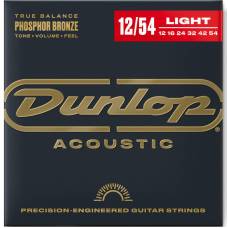 Струны для акустической гитары Dunlop DAP1254 Phosphor Bronze Light 12/54