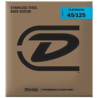 Струни для бас-гітари Dunlop DBFS45125 Stainless Steel Flatwound Medium 5-Strings 45/125