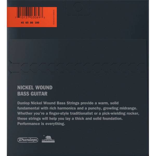 Струны для бас-гитары Dunlop DBN45100 Nickel Plated Steel 45/100