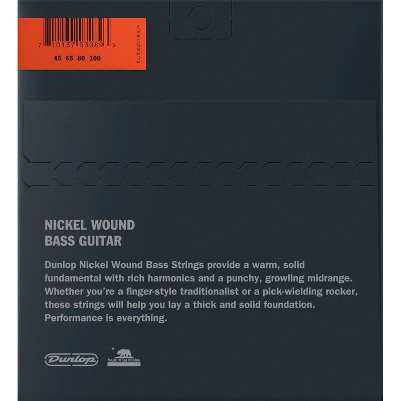 Струны для бас-гитары Dunlop DBN45100 Nickel Plated Steel 45/100
