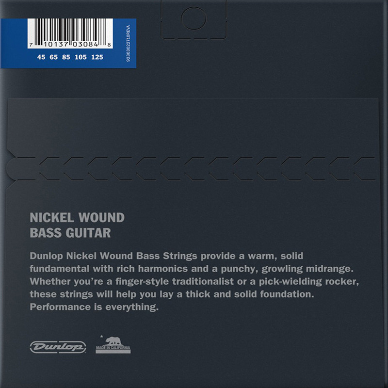 Струны для бас-гитары Dunlop DBN45125 Nickel Plated Steel 5 Strings Medium 45/125