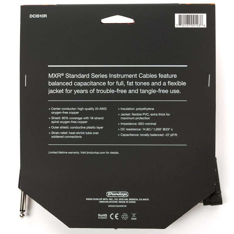 Інструментальний кабель Dunlop DCIS10R MXR Standard Instrument Cable 3.0m (10ft) (Straight/Right)
