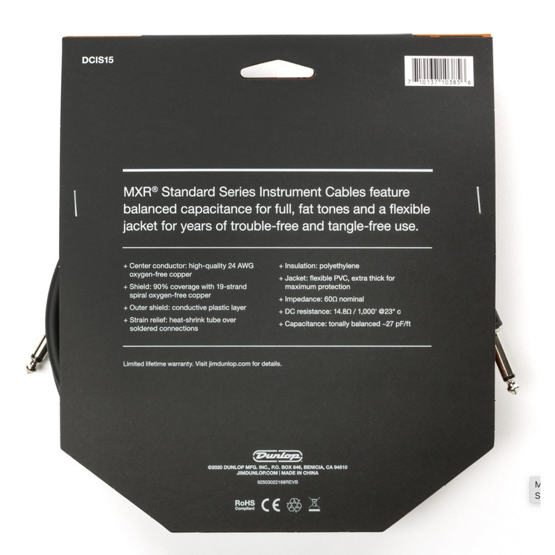 Інструментальний кабель Dunlop DCIS15 MXR Standard Instrument Cable 4.5m (15ft)