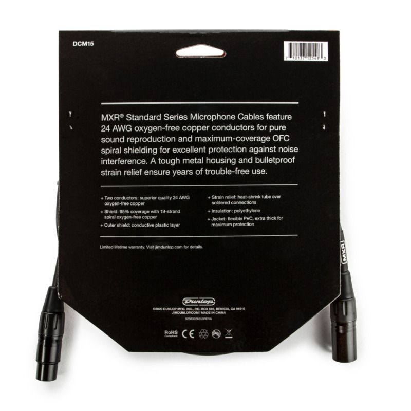 Кабель микрофонный Dunlop MXR DCM15 Microphone Cable 4,5м (15ft)