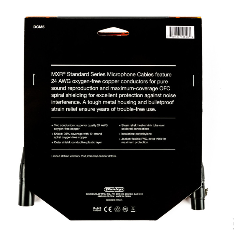 Мікрофонний кабель Dunlop MXR DCM5 Microphone Cable 1,5м (5ft)