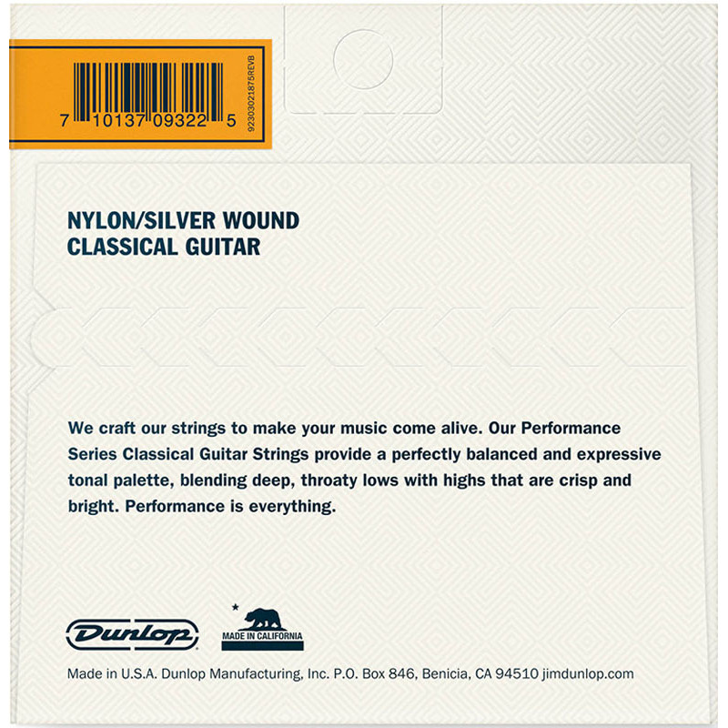 Струни для класичної гітари Dunlop DCV100NS Nylon/Silver Wound Normal Tension