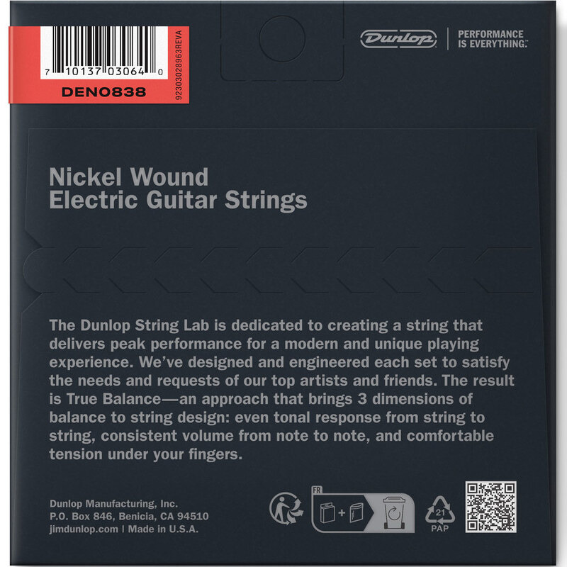 Струны для электрогитары Dunlop DEN0838 Super Light Nickel Plated Steel 8/38