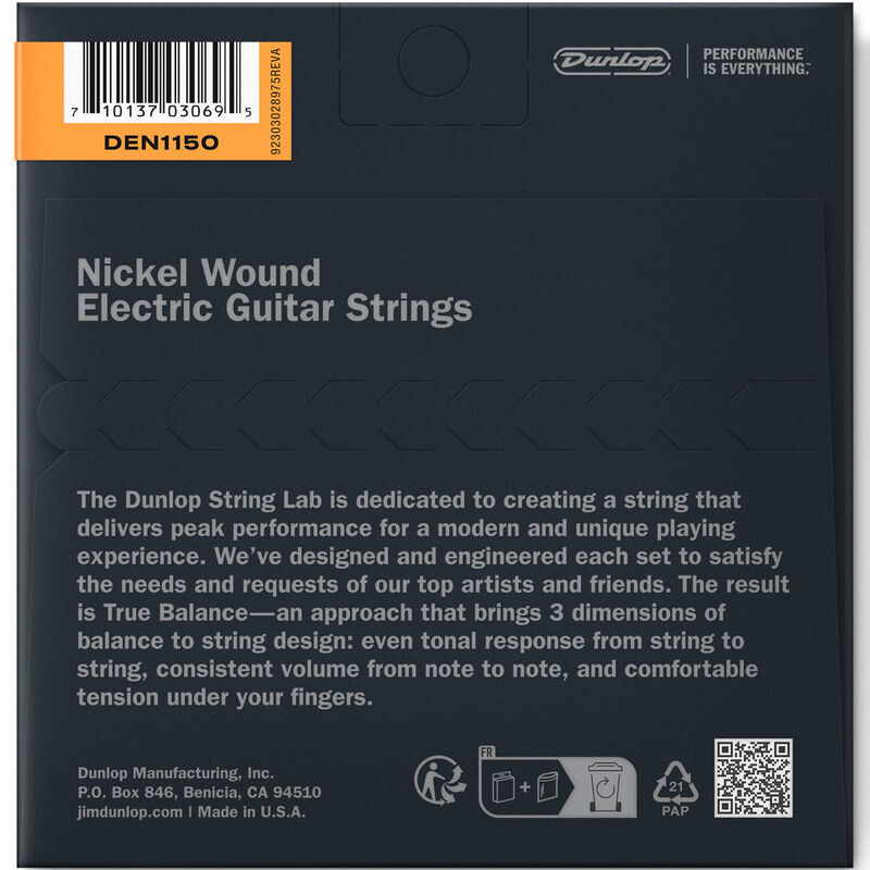 Струни для електрогітари Dunlop DEN1150 Medium Heavy Nickel Plated Steel 11/50