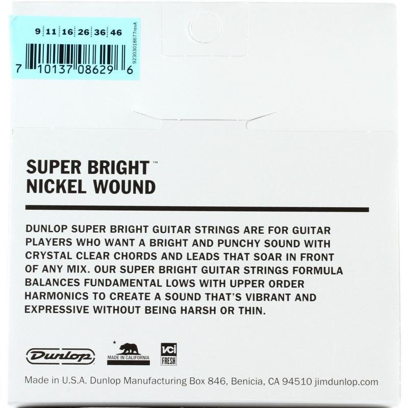 Струны для электрогитары Dunlop DESBN0946 Super Bright Light/Heavy 9/46