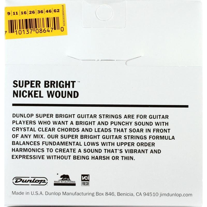 Струны для электрогитары Dunlop DESBN0962 Super Bright Light/Hybrid 7-Strings 9/62