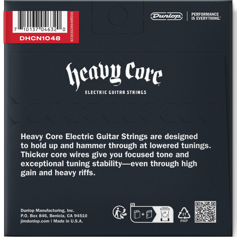 Струни для електрогітари Dunlop DHCN1048 Heavy Core 10/48