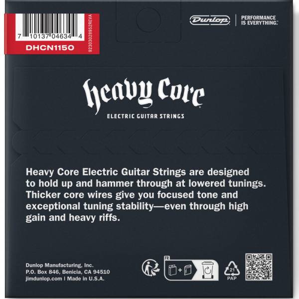 Струны для электрогитары Dunlop DHCN1150 Heavy Core Heavier 11/50