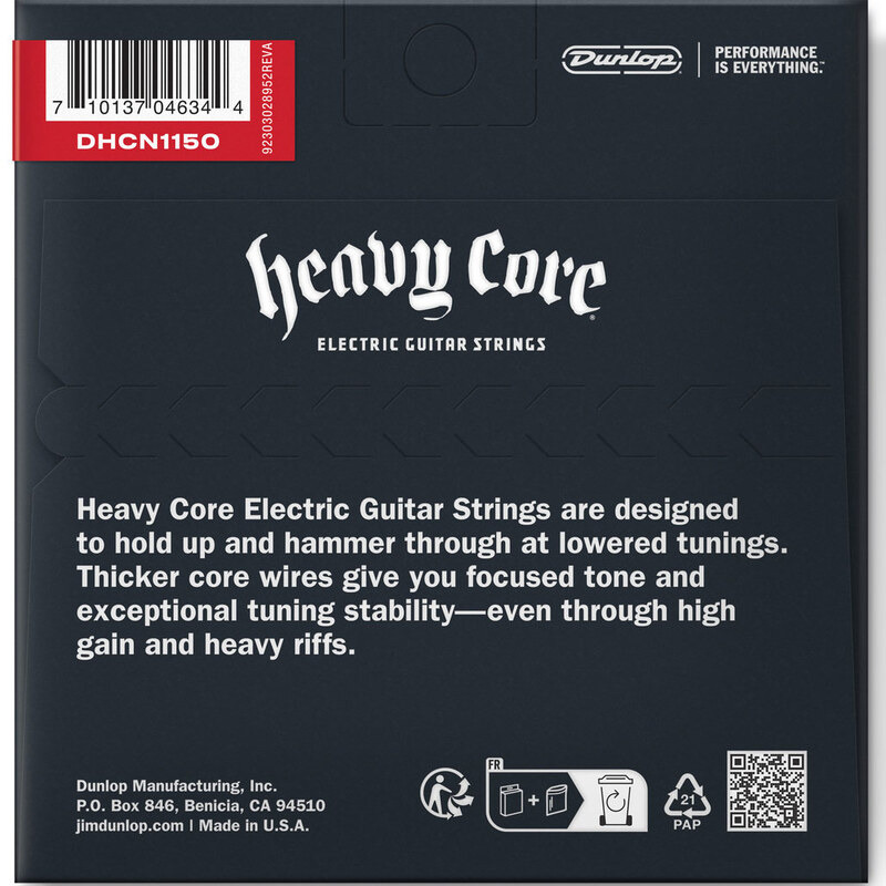 Струни для електрогітари Dunlop DHCN1150 Heavy Core Heavier 11/50