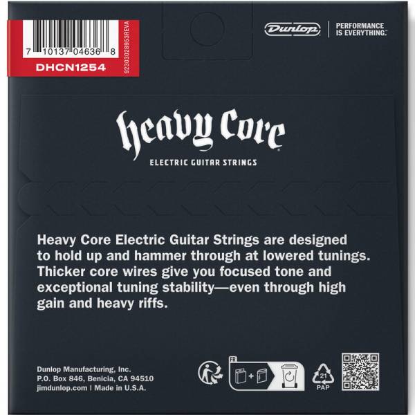 Струны для электрогитары Dunlop DHCN1254 Heavy Core Heaviest 12/54