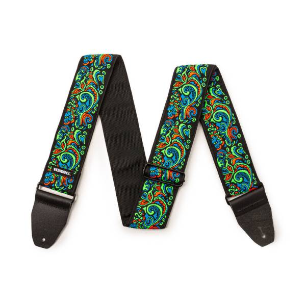 Ремінь для гітари DUNLOP JIMI HENDRIX BLACKLIGHT LOVE DROPS BLUE STRAP