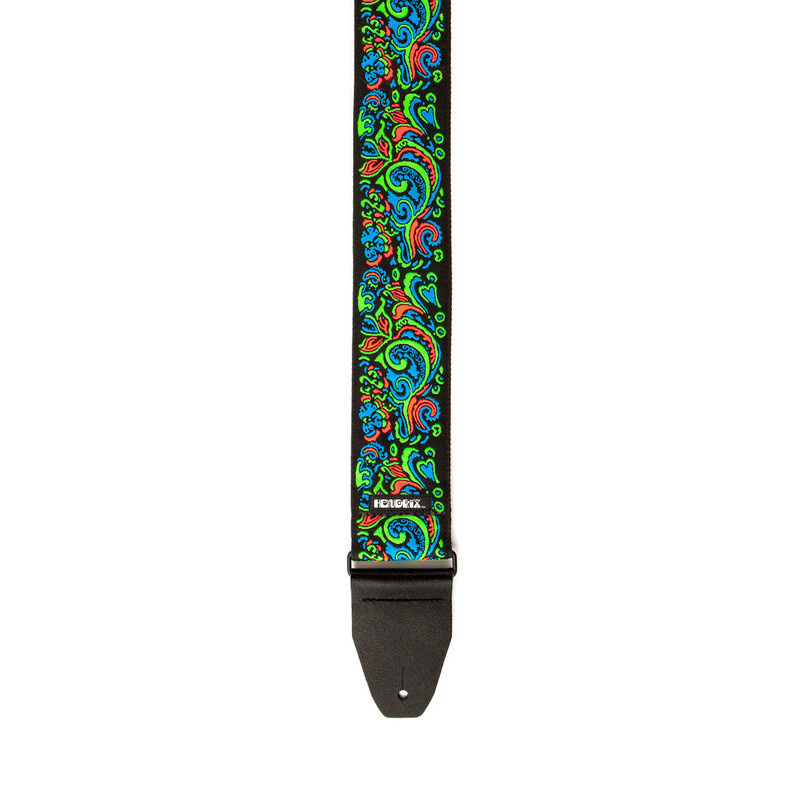 Ремень для гитары DUNLOP JIMI HENDRIX BLACKLIGHT LOVE DROPS BLUE STRAP