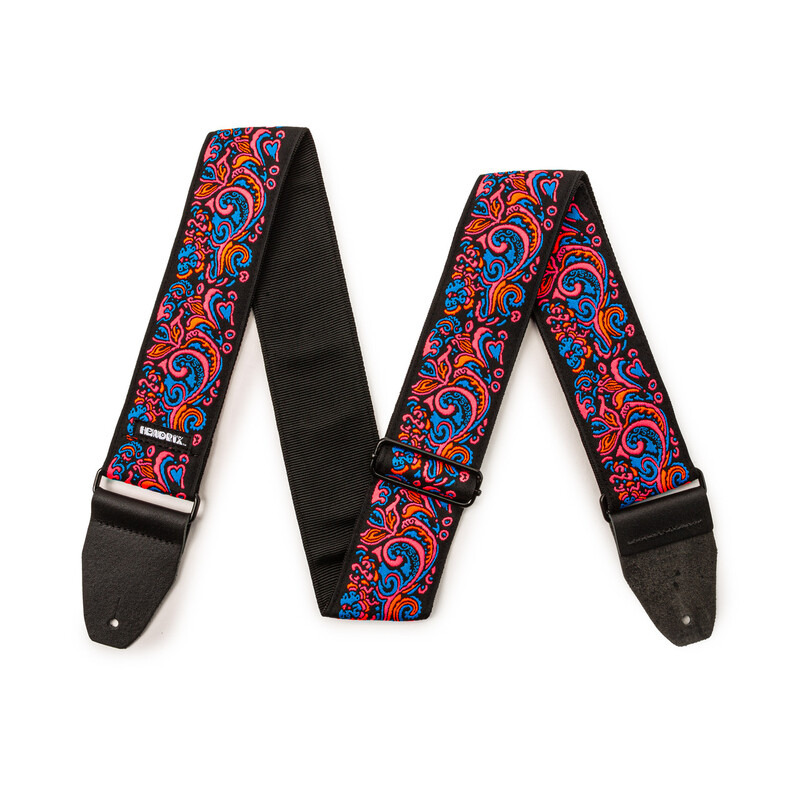 Ремінь для гітари DUNLOP JIMI HENDRIX BLACKLIGHT LOVE DROPS PINK STRAP