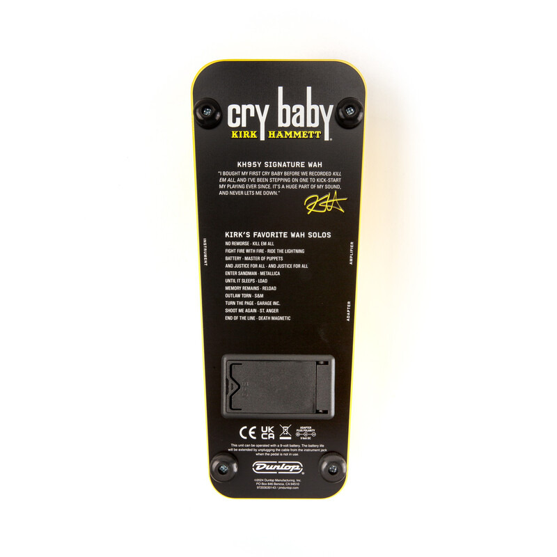 Педаль ефектів DUNLOP KH95Y KIRK HAMMETT CRY BABY® WAH YELLOW SPARKLE EDITION