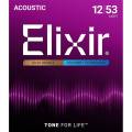 Струны для акустической гитары Elixir 11050 Polyweb 80/20 Bronze Light 12/53