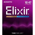 Струны для акустической гитары Elixir 11150 Polyweb 80/20 Bronze 12 Strings Light 10/47