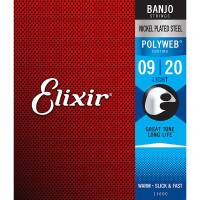 Струны для банджо Elixir 11600 Polyweb Nickel Plated Steel Light 9/20