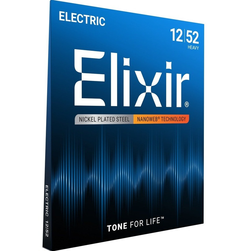 Струны для электрогитары Elixir 12152 Nanoweb Nickel Plated Steel Heavy 12/52