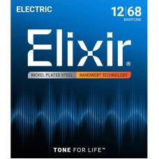 Струны для электрогитары Elixir 12302 Nanoweb Nickel Plated Steel Baritone 12/68
