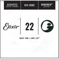 Струна Elixir 15122 Nanoweb 80/20 Bronze .022