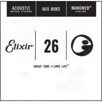 Струна Elixir 15126 Nanoweb 80/20 Bronze .026