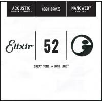 Струна Elixir 15152 Nanoweb 80/20 Bronze .052