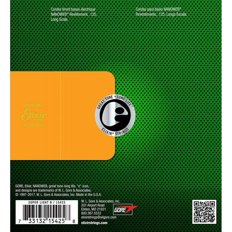 Струна Elixir 15425 Nanoweb Coated Nickel Plated Steel Super Light B 125