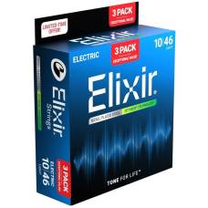 Струны для электрогитары Elixir 3 Pack 16552 Optiweb Nickel Plated Steel Light 10/46