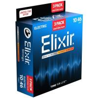 Струны для электрогитары Elixir 3 Pack 16567 Nanoweb Nickel Plated Steel Light 10/46