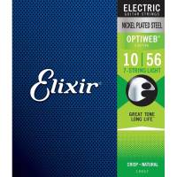 Струны для электрогитары Elixir 19057 Optiweb Nickel Plated Steel 7-String Light 10/56