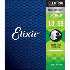 Струны для электрогитары Elixir 19074 Optiweb Nickel Plated Steel 7-String Light/Heavy 10/59