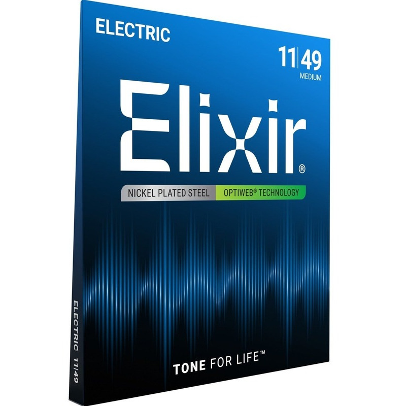 Струны для электрогитары Elixir 19102 Optiweb Nickel Plated Steel 11/49