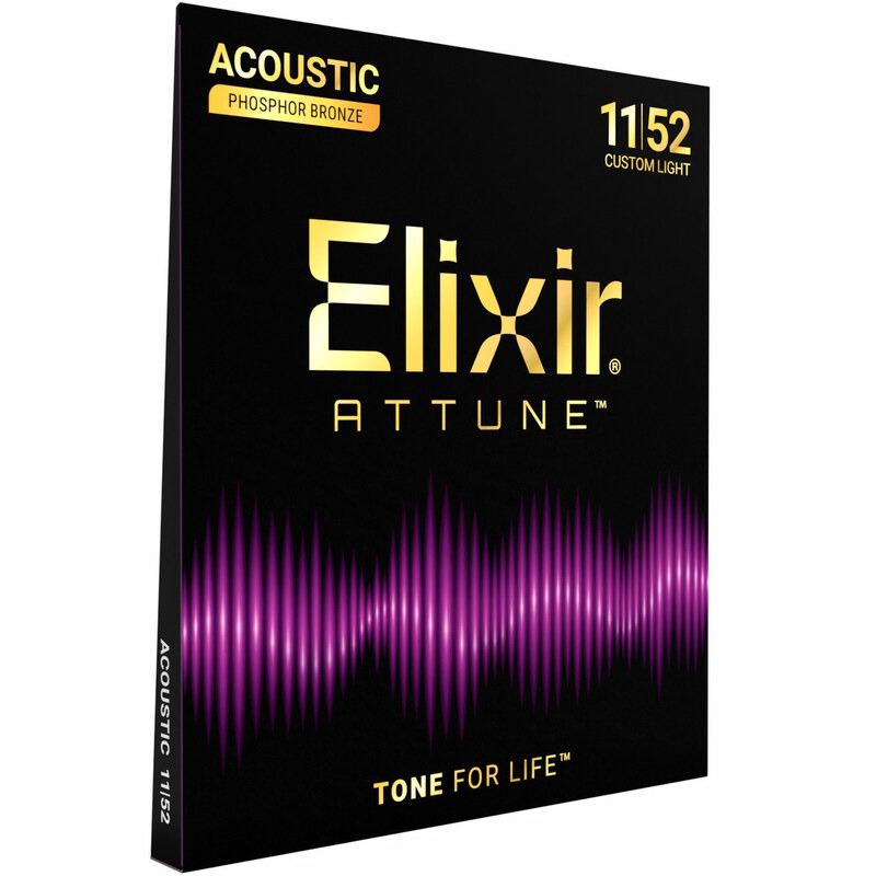 Струны для акустической гитары Elixir 21027 Attune Phosphor Bronze Acoustic Custom Light 11/52
