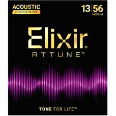 Струны для акустической гитары Elixir 21102 Attune Phosphor Bronze Acoustic Medium 13/56