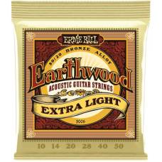 Струны для акустической гитары Ernie Ball 2006 Earthwood 80/20 Bronze Extra Light 10/50