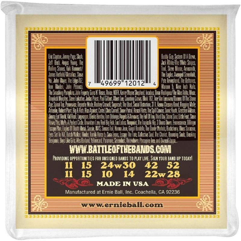 Струни для акустичної гітари Ernie Ball 2012 Earthwood 80/20 Bronze 12-String Medium 11/52