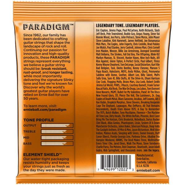 Струни для електрогітари Ernie Ball 2022 Paradigm Slinky 9/46
