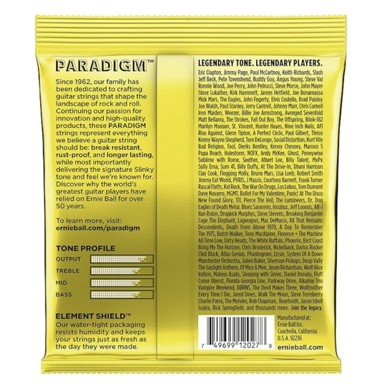 Струны для электрогитары Ernie Ball 2027 Paradigm Slinky 11/54