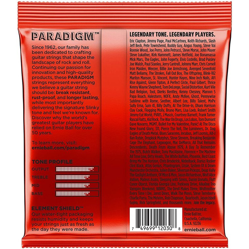 Струны для электрогитары Ernie Ball 2030 Paradigm Slinky 7 Strings 10/62