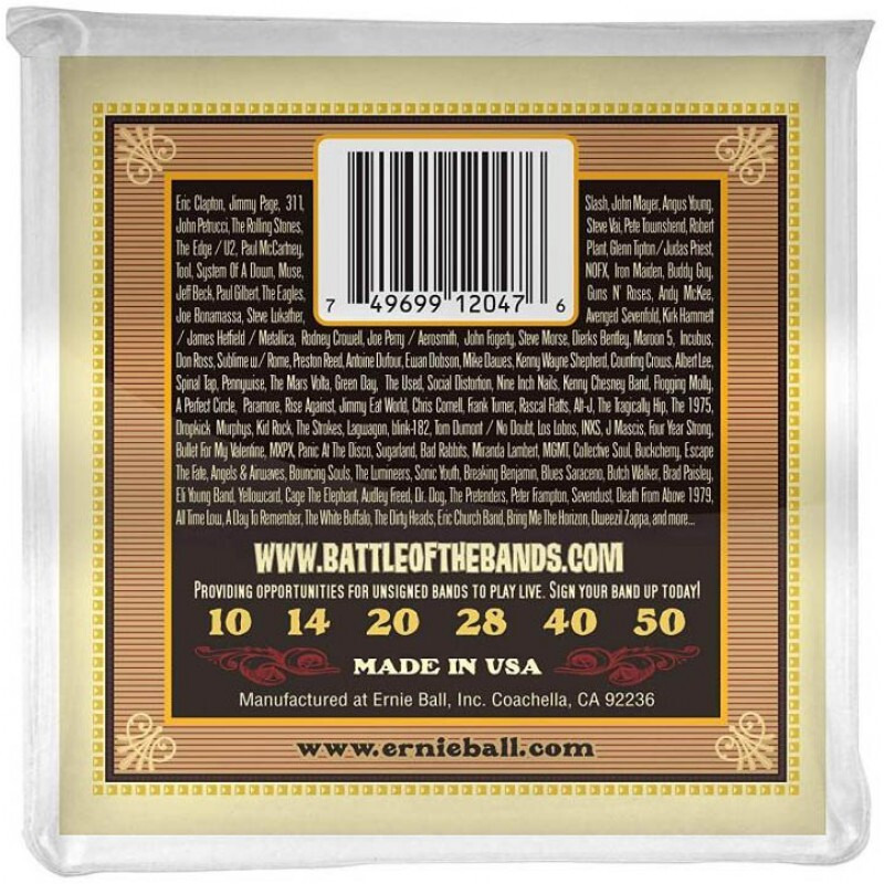 Струны для акустической гитары Ernie Ball 2047 Earthwood 80/20 Bronze Silk and Steel Extra Soft 10/50