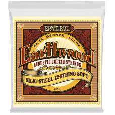 Струны для акустической гитары Ernie Ball 2051 Earthwood 80/20 Bronze Silk and Steel Extra Soft 12 Strings 9/46