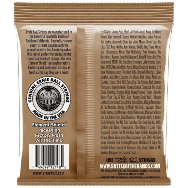 Струни для акустичної гітари Ernie Ball 2148 Earthwood Phosphor Bronze 11/52
