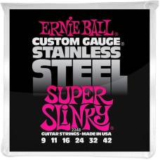 Струны для электрогитары Ernie Ball 2248 Super Slinky Stainless Steel 9/42