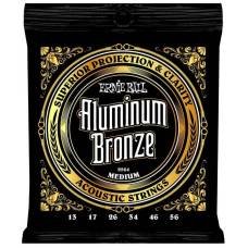 Струны для акустической гитары Ernie Ball 2564 Medium Aluminum Bronze 13/56