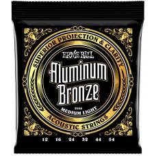 Струны для акустической гитары Ernie Ball 2566 Medium Light Aluminum Bronze 12/54